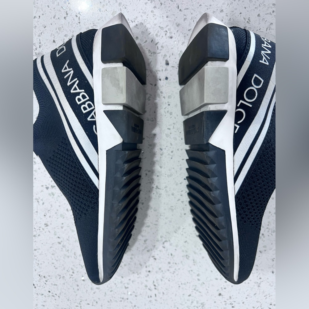 Dolce & Gabbana Black and White Sorrento Slip-On Shoes Sz 38 GUC - Picture 9 of 15